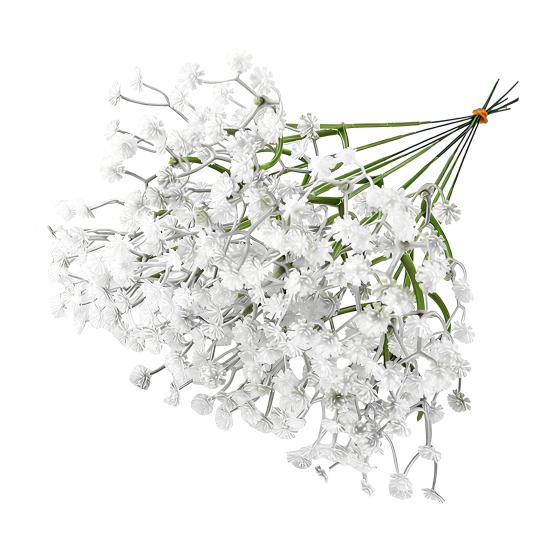 10 Pcs Baby Breath Artificial Flowers Real Touch Fake Baby Breath Flowers Bulk Faux Gypsophila Bouquet with Stems for Wedding Home Party Garden Decor