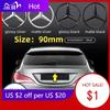 Autoaufkleber Für Mercedes Benz GLB W201 W220 Auto Für Mercedes Benz AMG 3D ABS Silber/Schwarz 9cm 90mm Auto Heck Kofferraum Emblem ba
