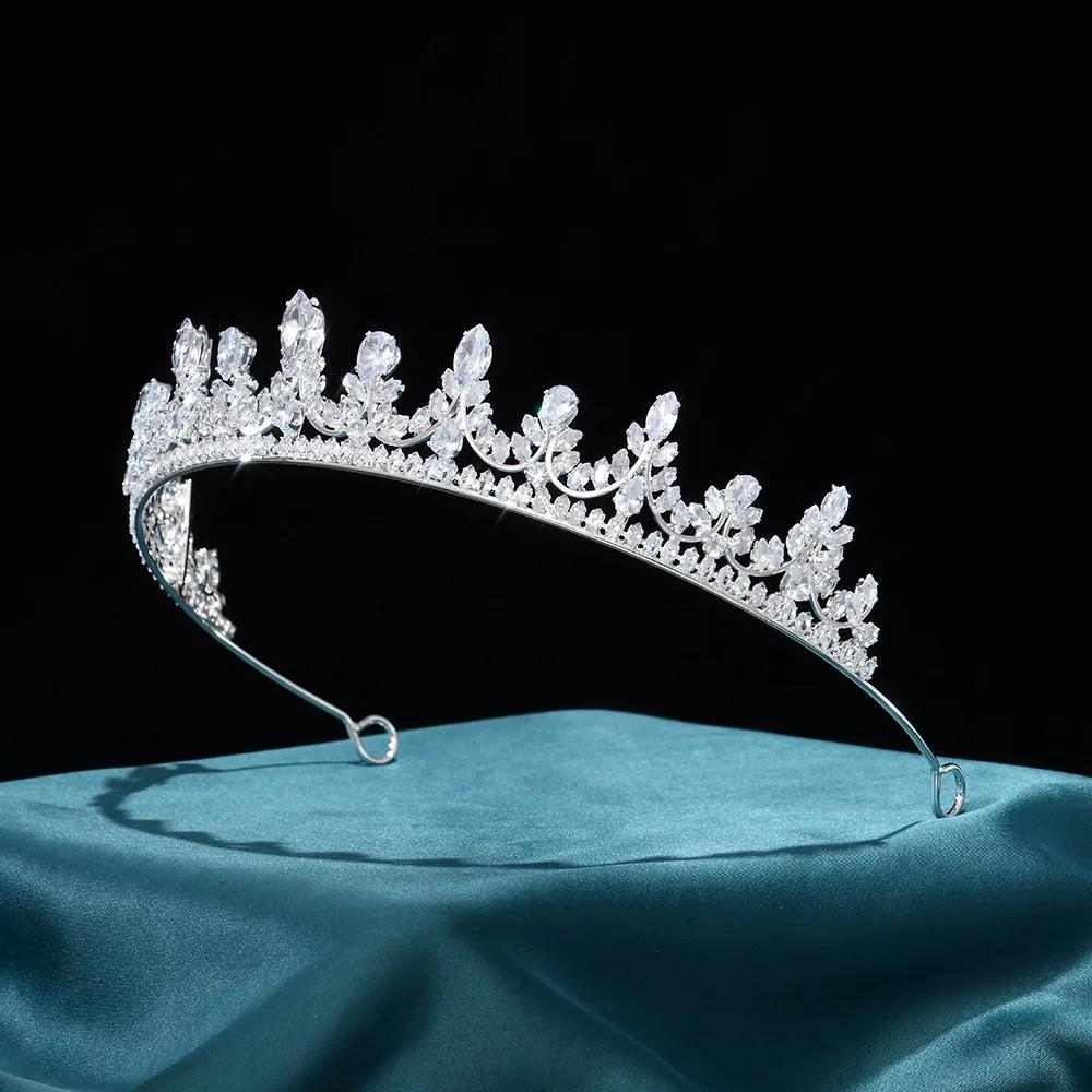 Princess Tiara Crown for Women Girl Zirconia Small Bridal Tiara for Wedding Bride Birthday Party Prom Hair Jewelry Headpiece