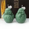 3D Maitreya Buddha Statu Silicone Candle Mold DIY Buddhist Monk Shape Handmade Laughing Buddha Plaster Candle Making Mould Craft