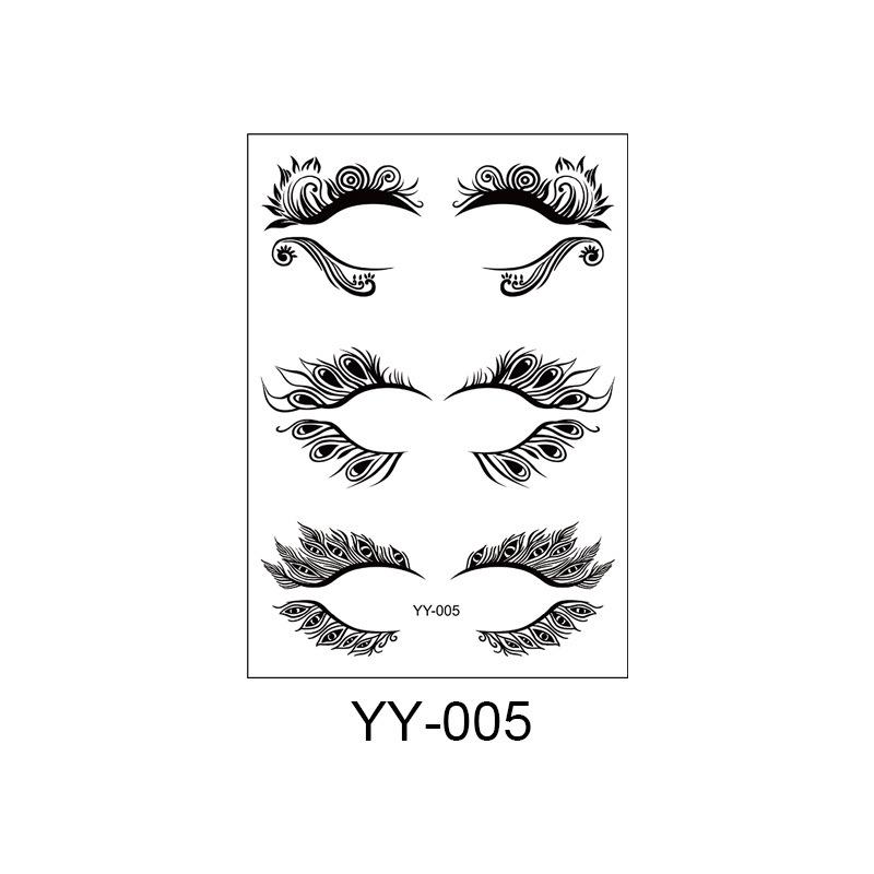 Waterproof Disposable Eyeshadow & Eyelash Tattoo Stickers - Sweatproof, Easy to Clean