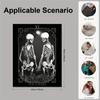 Cozy Skull Couple Flannel Throw Blanket - Soft, Warm & Allergy-Friendly for Couch, Bed, Office - Perfect for Halloween & Christmas Gifts