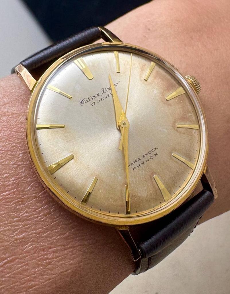 CITIZEN Homer Manual Winding PHYNOX Antique Vintage Old 128/ 62-year-old Gold-plated Men's