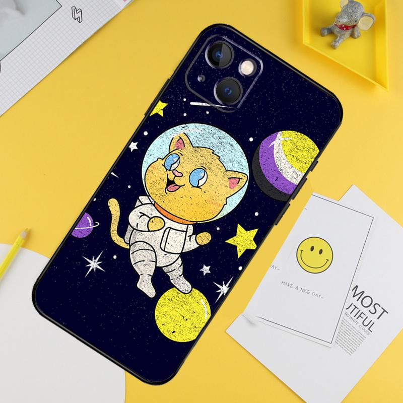 Cats In Space Case For iPhone 16 Pro Max 12 13 Mini 11 14 15 Pro Max XR 15 16 Plus 16e Phone Cover Shell