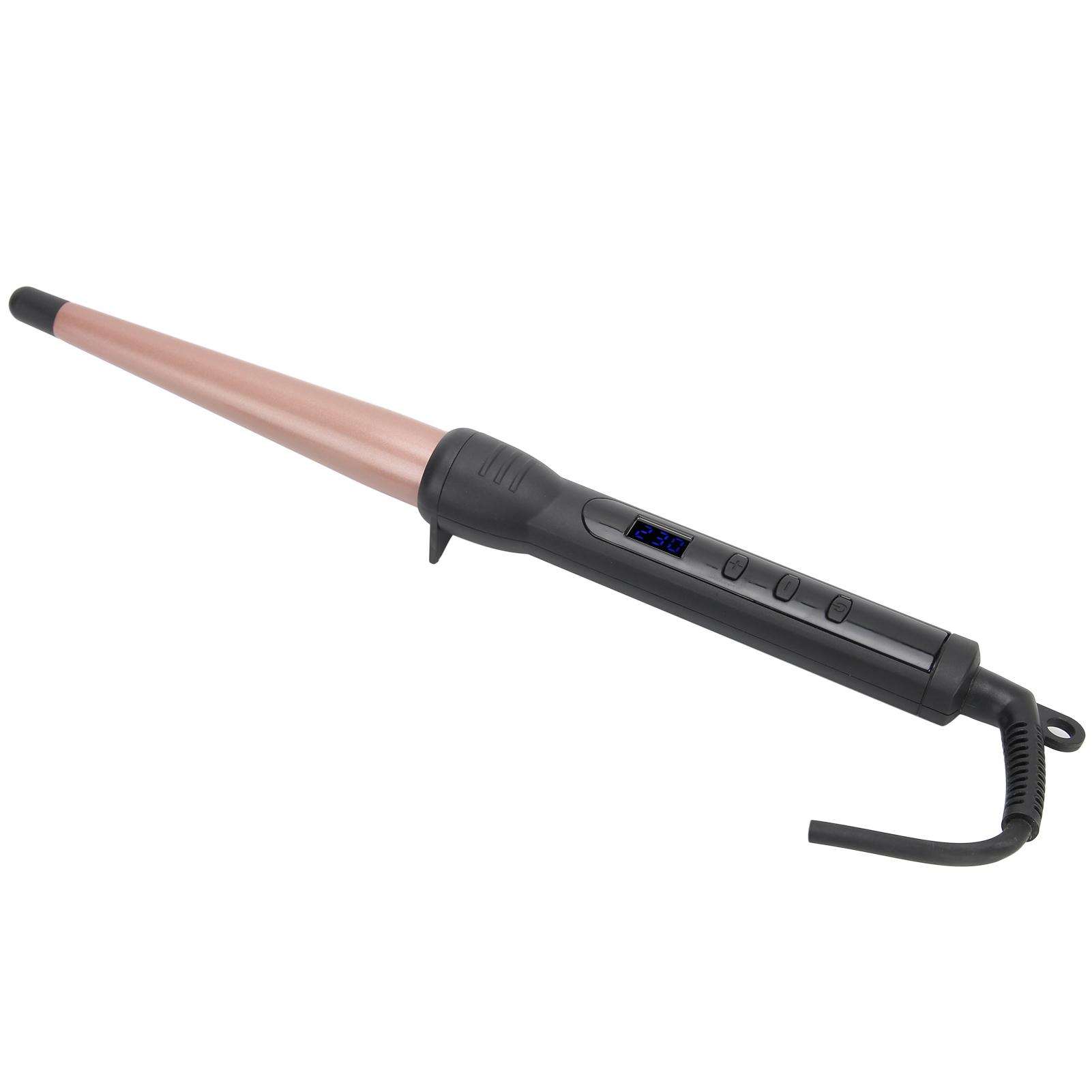 

Щипцы для завивки волос электрические ЖК-дисплей Керамические щипцы для завивки волос Стержень конусный инструмент для укладки волос 110‑240VEU вилка EU Plug