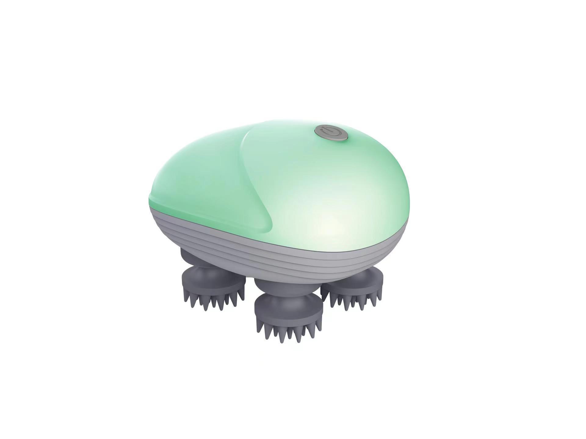 

Перезаряжаемый Водонепроницаемый Многофункциональный Умный Массажер для Головы с Вибрацией и Разминающей Терапией зелёный