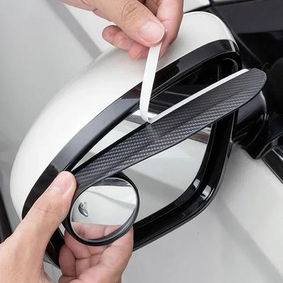Car Rearview Blind Spot Mirror Rain Eyebrow Visor Carbon Fiber Car Rearview Side Snow Visor Rain Cover Car Mirror Accessories