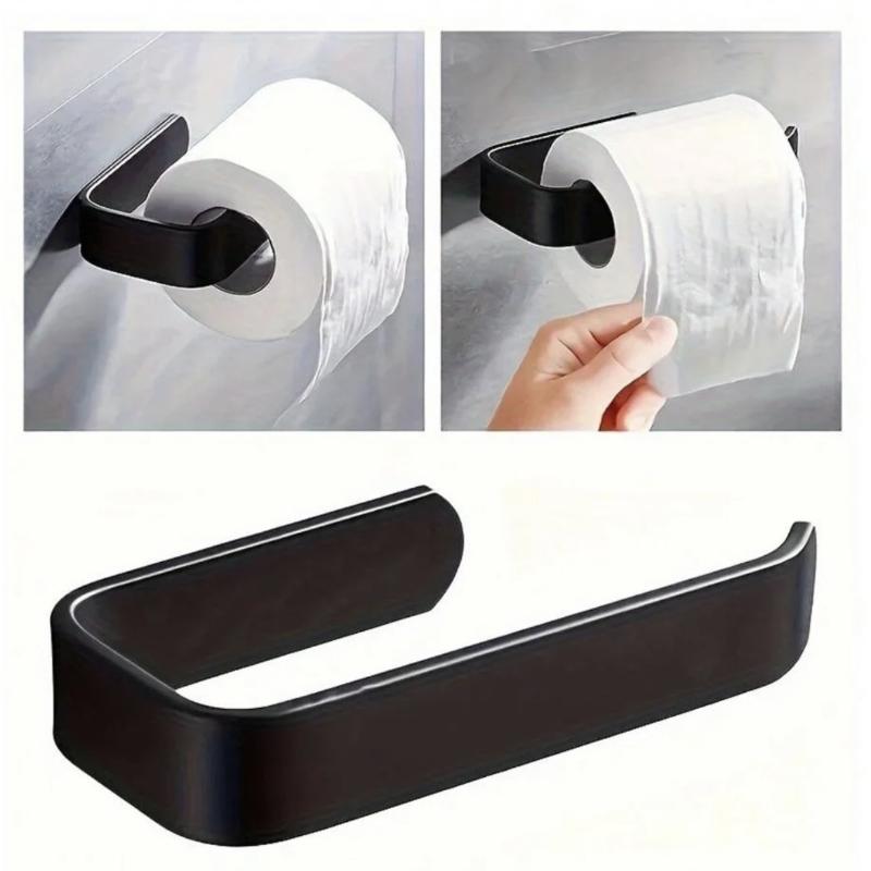 Self-Adhesive Towel Rack Wall Mounted Bathroom Items Bathroom Towels Holder Hanger Without Punching Toilet Paper Holder