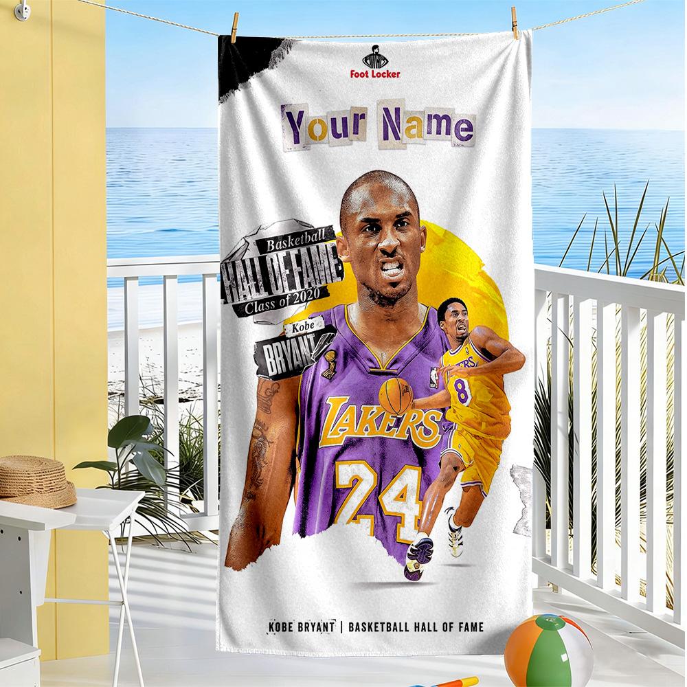 Kobe Personalized Text Beach Towel High Absorbency Quickdry Portable For Swimmingbeachcamping Travel Beach Accessoriesgym