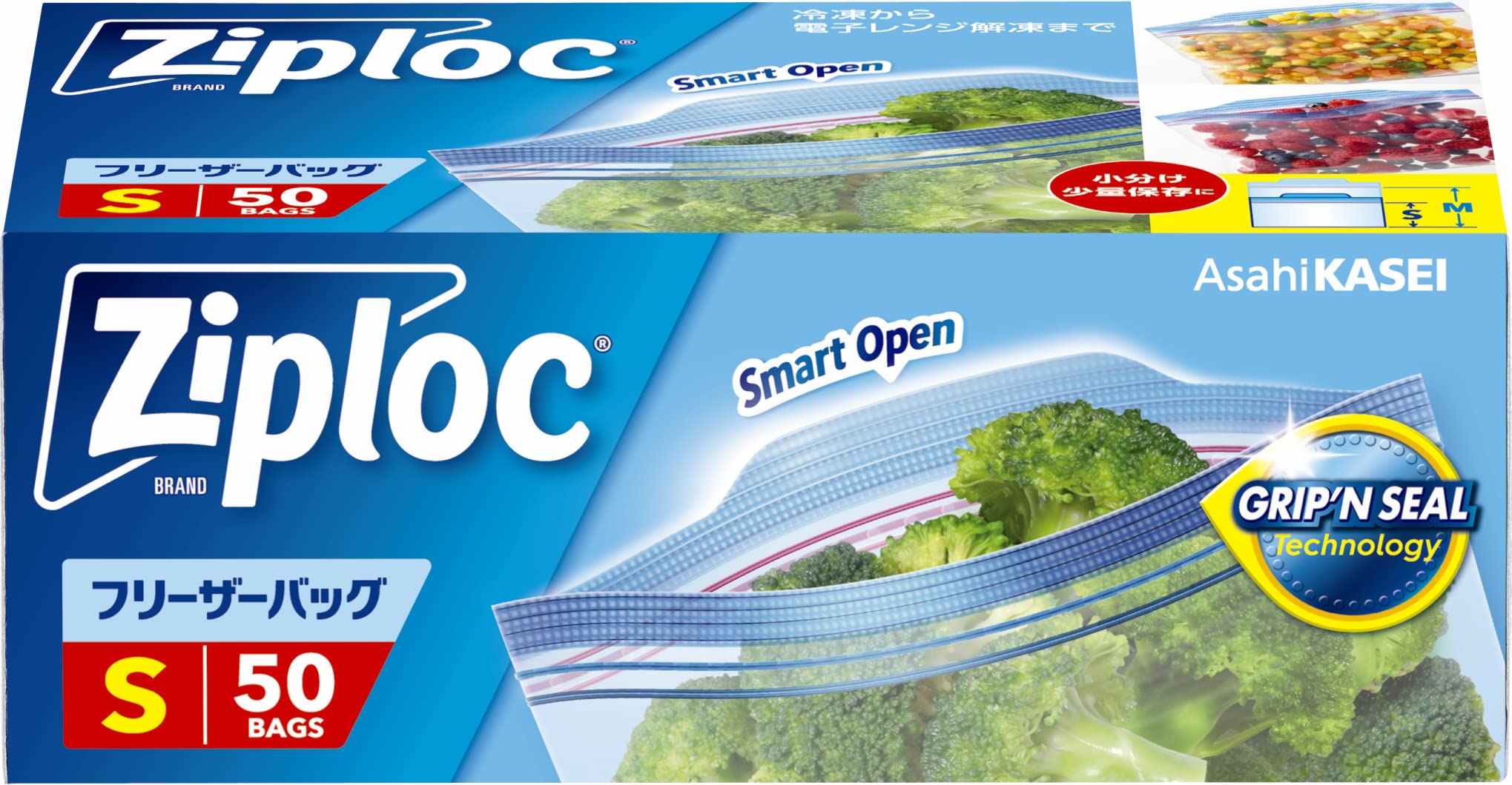 

Asahi Kasei Ziploc Freezer Bags, Small, 50 count, Large Capacity