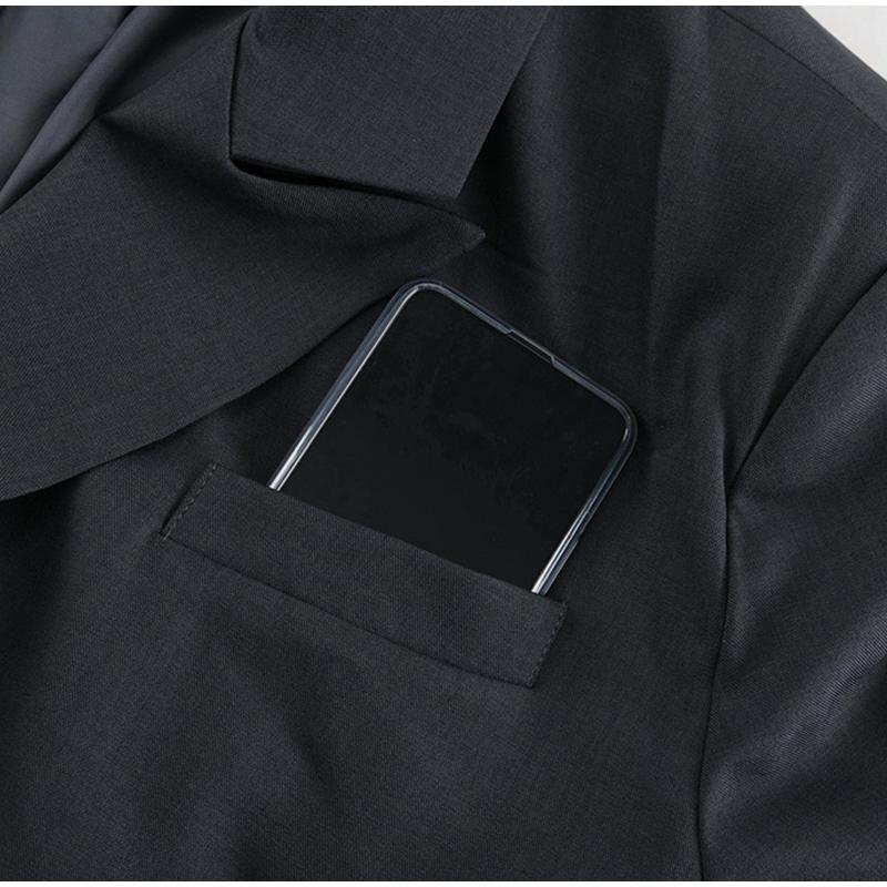 Trajes elegantes de 2 piezas para mujer, con botones en la solapa y bolsillos, chaqueta de manga larga, pantalones rectos de cintura alta, conjuntos para dama, primavera otoño 2025, atuendo para oficina para dama