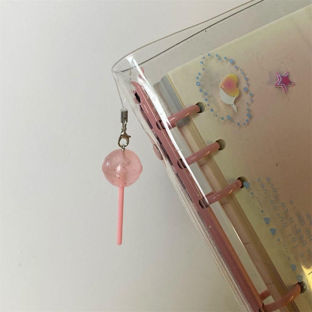 Playful Candy Lollipop Pendant Simulation Food Lollipop Keychain Phone Lanyard  Jewelry Gifts