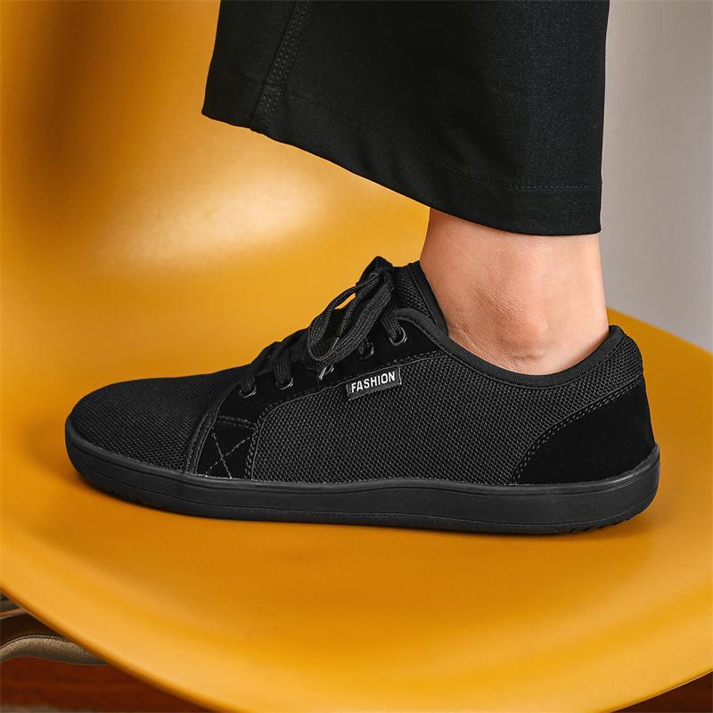 Wide Toe Mesh Casual Sports Shoes Breathable Lightweight Walking Shoes Training Exercise Sneakers Leisure Flats