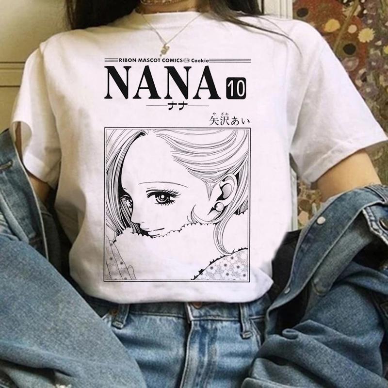 Anime Nana T Shirt for Women Japanese 2000s Style Y2k Tshirt Harajuku Fashion Casual Short Sleeve Top Kawaii Graphic T Shirts