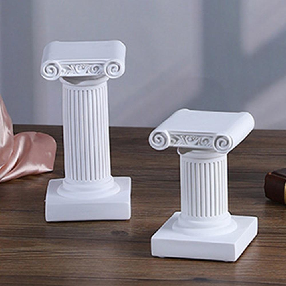 Resin Roman Pillar Decor Home Decor Roman Column Ornament Classic Pedestal Stand Figurine  Wedding