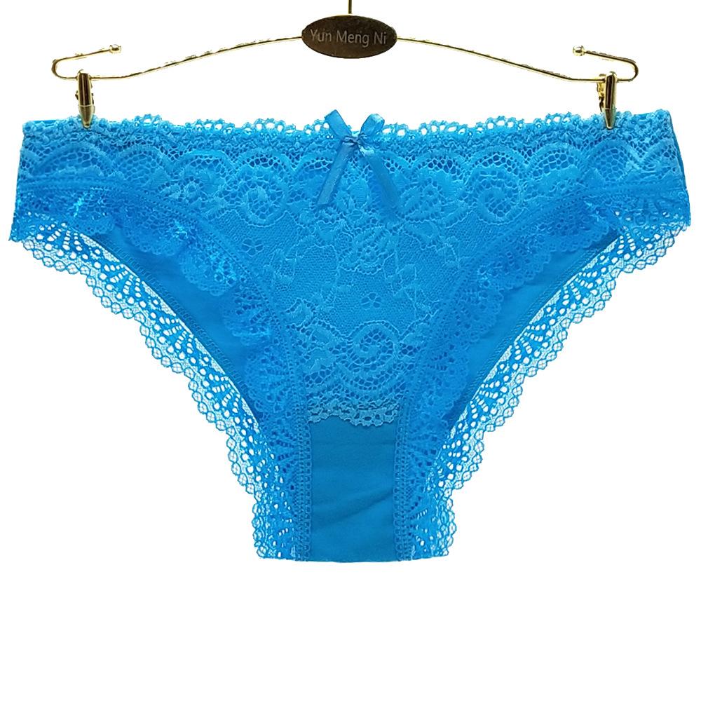 Woman Underwear Women's Cotton Sexy Panties Briefs Solid Lace Girls Ladies Knickers Intimates 6 Pcs