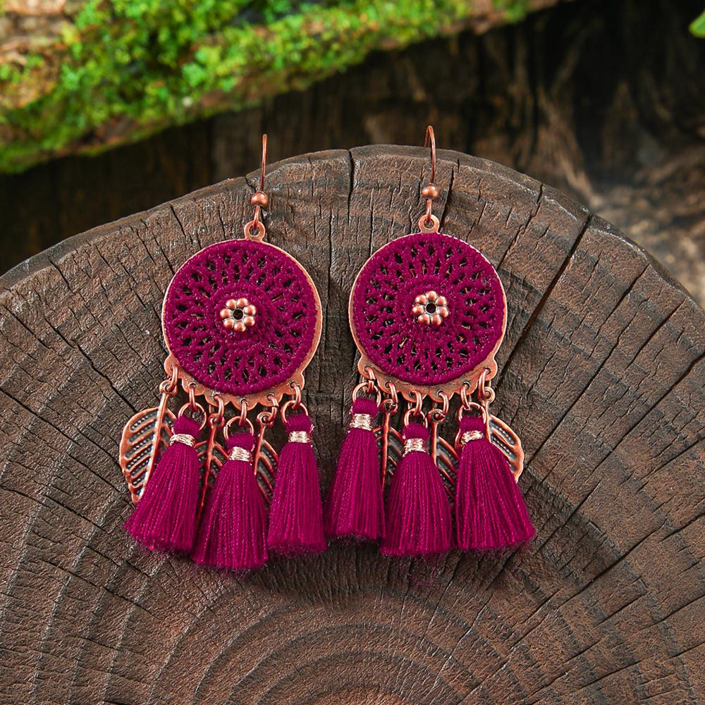 Colorful Summer Earrings for Women Dangle Drop Bohemia Tassel Earrings Vintage Chic Dainty Party Decors Daily Wear Gifts