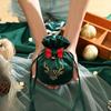 2pcs Elegant Christmas Gift Bags with Drawstring Closur-Foldable Party Favor Bags for Holiday Decorations,Thanksgiving,New Year