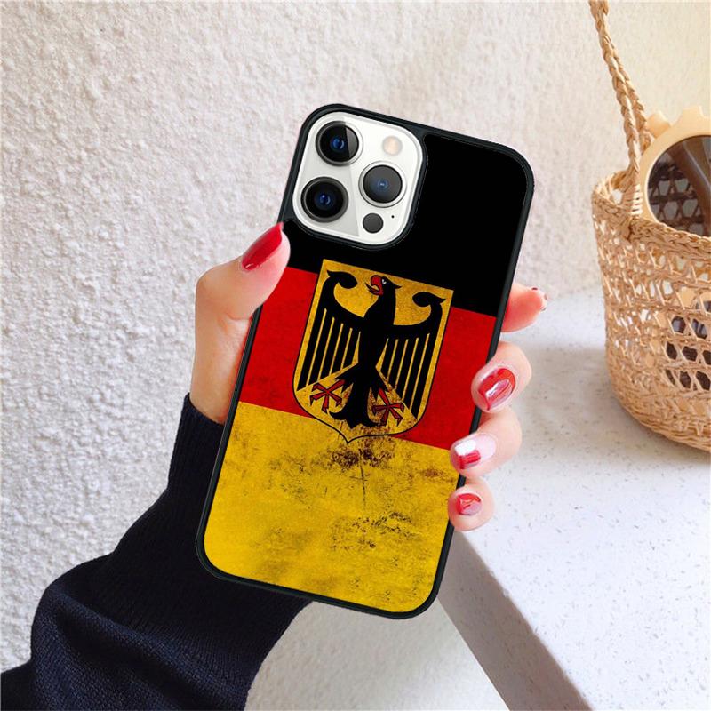 Germany Flag National Emblem Phone Case for iPhone 17 Air 16 PRO MAX 15 14 PLUS 11 12 13 Back Cover Fundas Shell