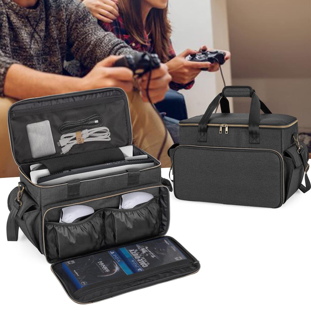 Trunab PS5 Storage Bag, PS5 Case, Carrying Bag for PS5/PS4/PS4 Pro/PS4 Slim/Xbox One/Xbox One X/Xbox One S/PS5