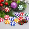 10pcs Christmas Candy Cane Pendant Dazzling Red White Candy Stick Ornaments Hanging Ornaments for DIY Xmas Party Home Decoration