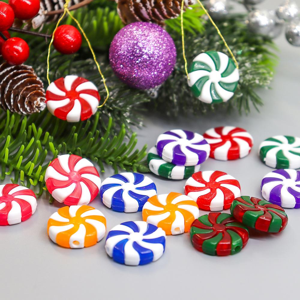 10pcs Christmas Candy Cane Pendant Dazzling Red White Candy Stick Ornaments Hanging Ornaments for DIY Xmas Party Home Decoration