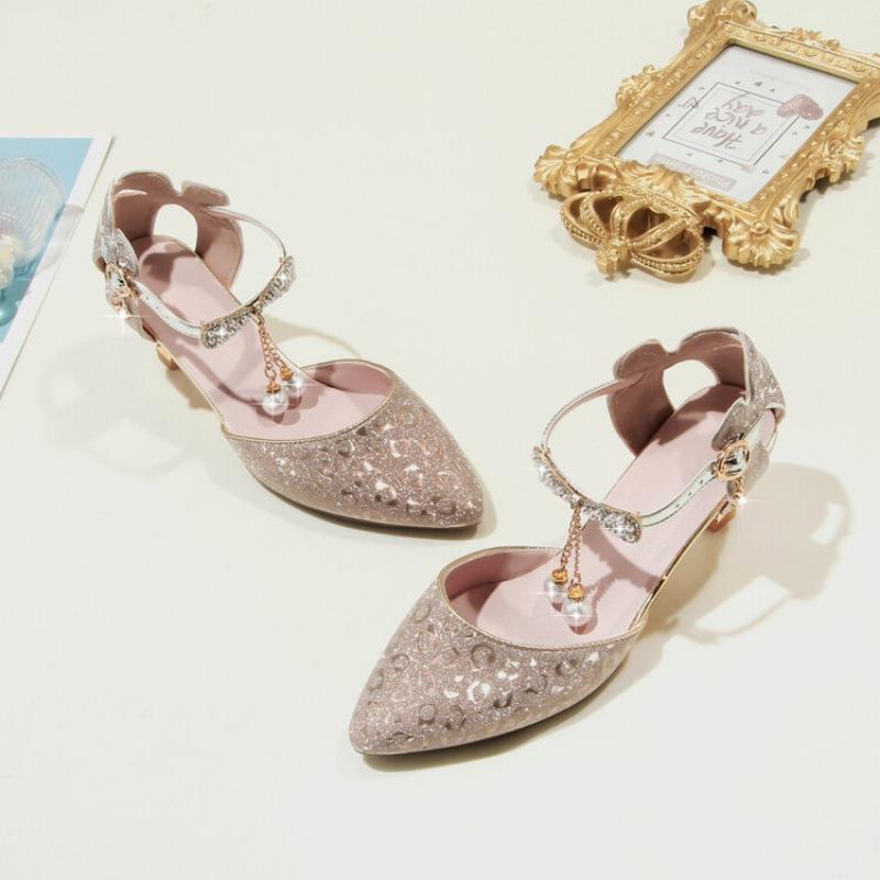 New girls sandals middle-aged and older children's princess shoes buckle bow sandals bag head fashion children's sandals women