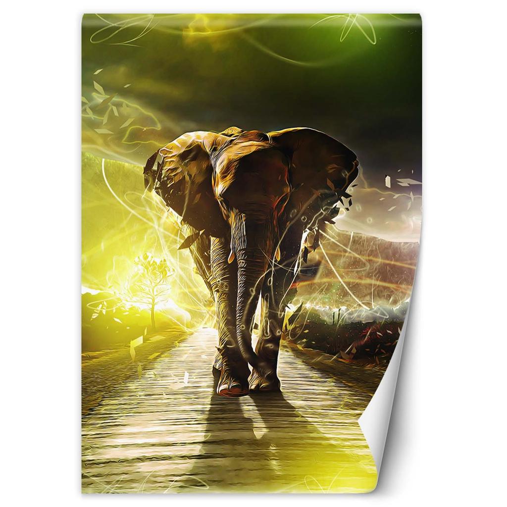 Wallpaper Neon Elephant Animal