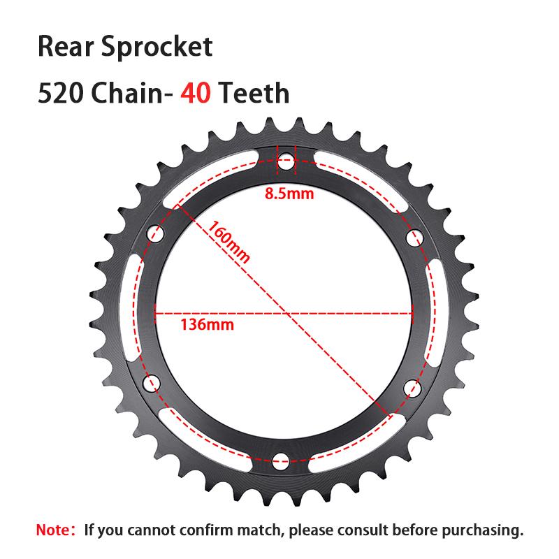 Motorcycle 520 Chain 16T Front Sprocket 40T Rear Sprocket 16 40 Teeth T For BMW G310GS G310R G310 G 310 GS R 2016 2017 2018-2026