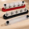 2 Pieces 5-Terminal Busbar Heat Resistant Power Distribution Block Compact