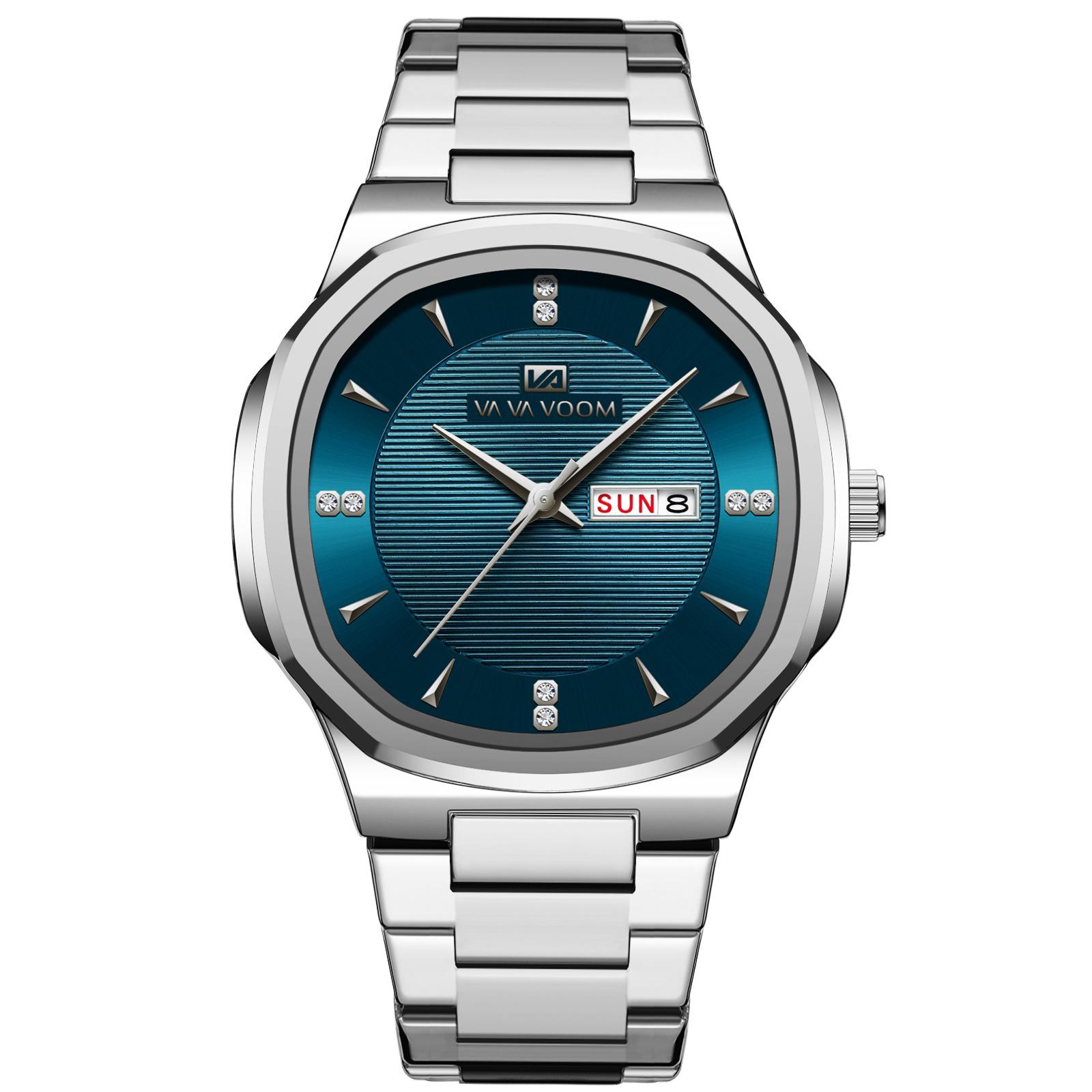 

VA VA VOOM Business Men s Watch Calendar Quartz Waterproof Men s Watch