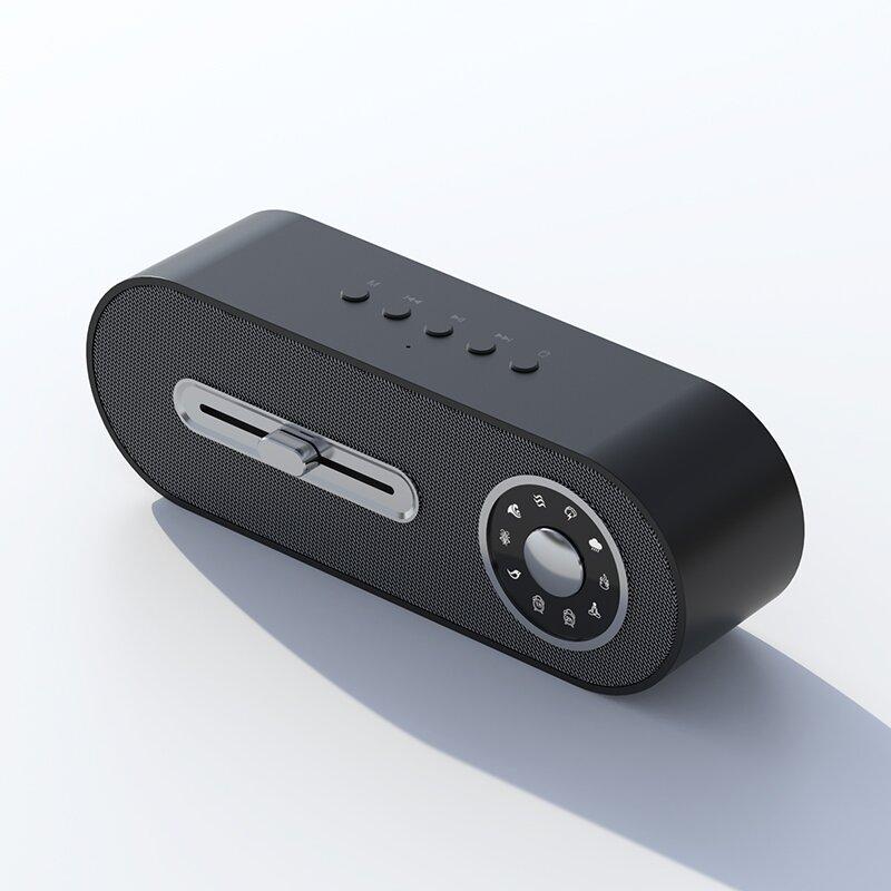 

Портативный мини-белый шум Hi-Fi объемного звука Bluetooth-динамик Настольный таймер сна Маленький динамик AUX Сабвуфер-плеер чёрный