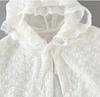 SLINX Baby Poncho with Princess White Floral for Outing Cold UV Outerwear Hood, Coat, All-Lace, Print, Children's Cloak/Cape Girls, Cloak, Protection,