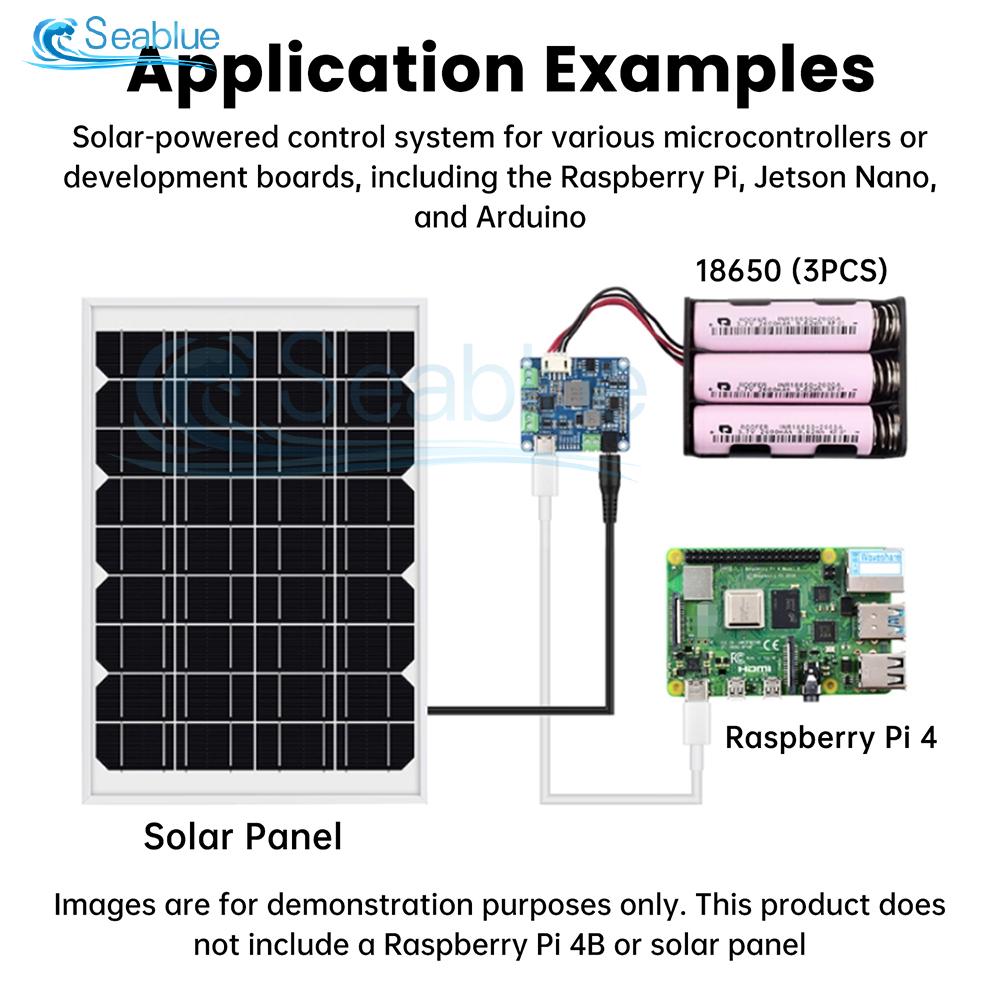 6-24V Solar Power Manager 5V 3A Regulated Output With MPPT Charging Supports PD/QC Type-C Interface for Solar Power Generation