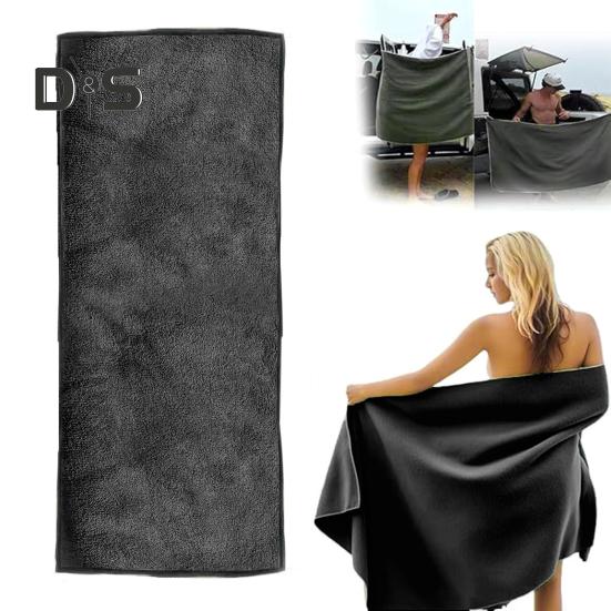 Magnetisches Badetuch, 190 cm x 76 cm, schnelltrocknend, saugfähig, Strandtuch, Stoff, Magnetverschluss, Handtuch für Yoga, Schwimmen, Camping