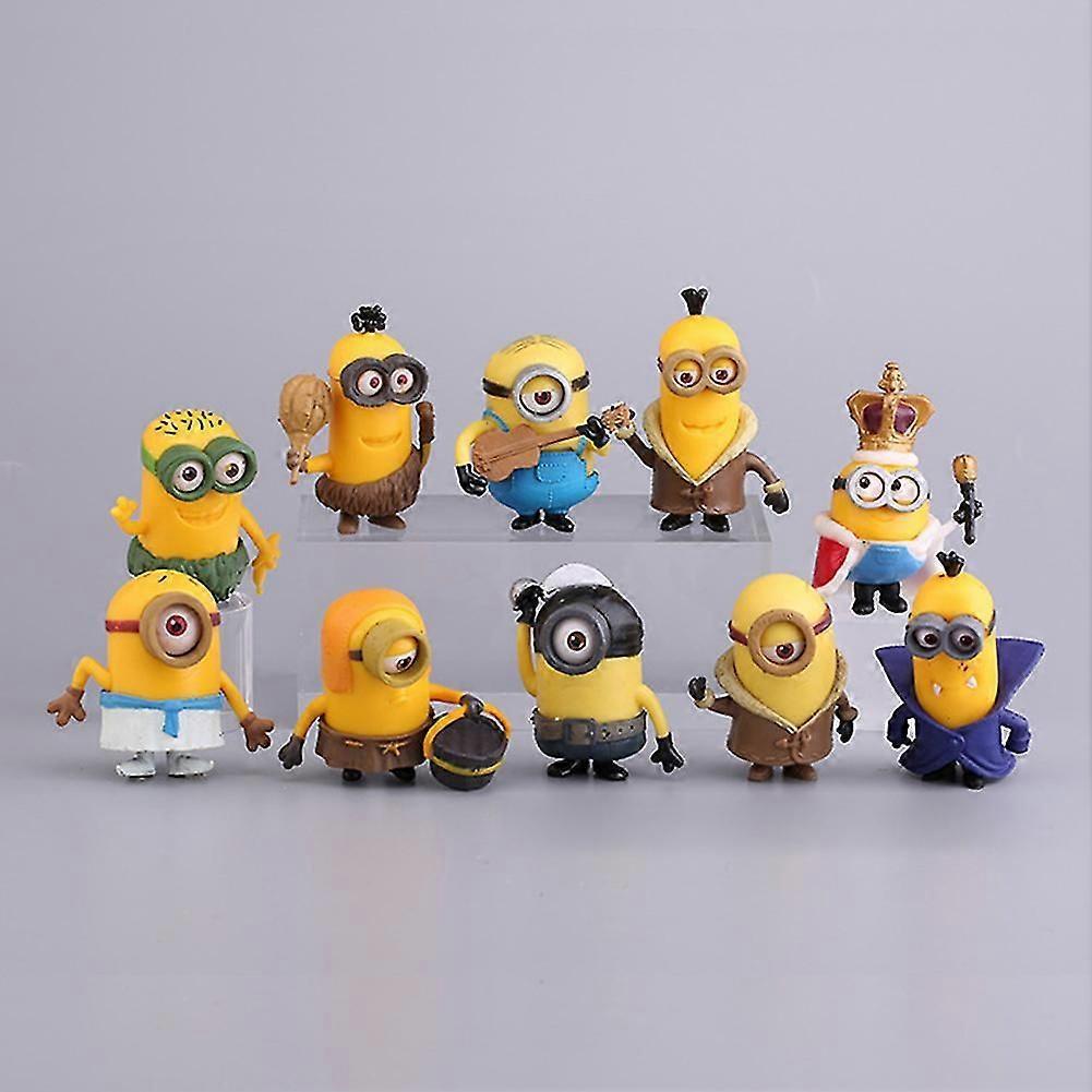 10pcs PVC Mini Cute Figure Toy for Kids Birthday Gift, Minions Models