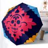 1pc Sugar Skull Automatic Folding Umbrella - Compact 8-Rib Design, Durable Plastic & Iron, Lightweight for Outdoor Daily Use092