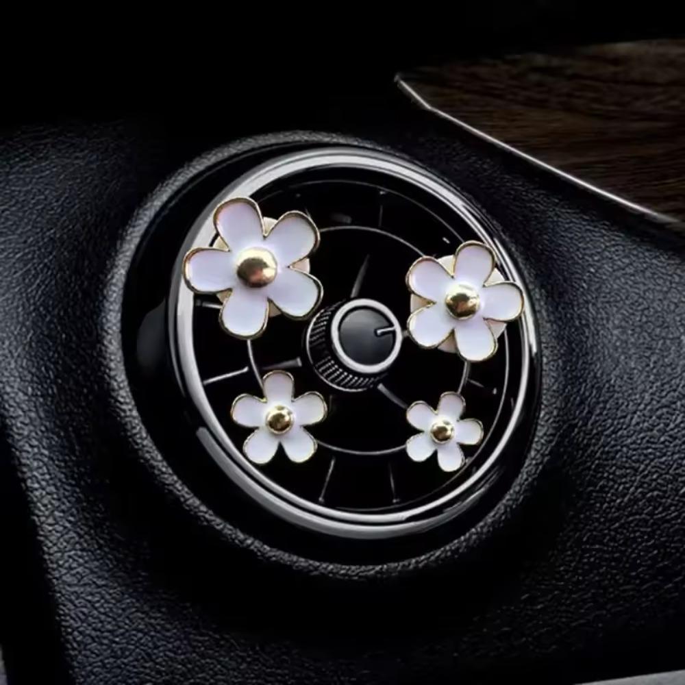 Car Air Outlet Perfume Clip Lovely Flowers Fragrance Clip Car Mini Decoration Perfume Clip Adjustable Aromatherapy Freshener