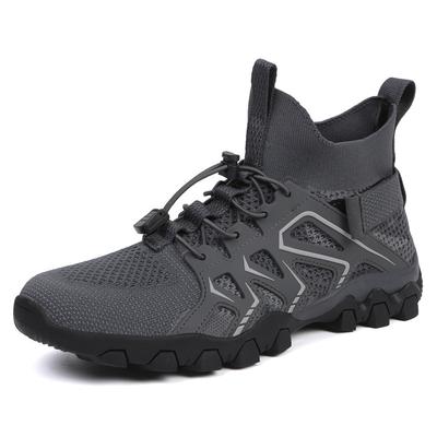 Chinese Outdoor Hiking Shoes For Men Large Size Mesh Hiking Shoes Casual Running Wading Shoes Wide Toe Thick Sole Fishing Shoes