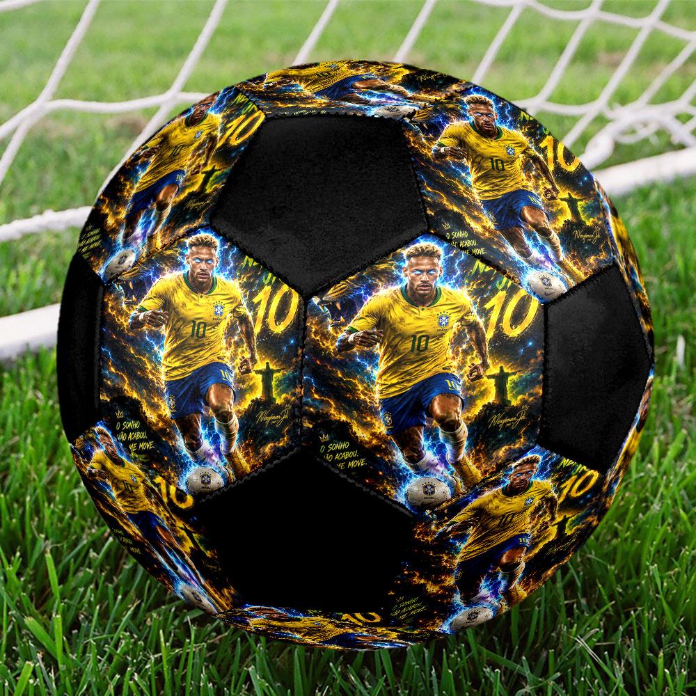 1 pz Pallone da Calcio Neymar Taglia 5 Pallone da Calcetto Indoor alla Moda Colorato Gioco in Giardino - Ottimo Regalo per Appassionati di Sport HE46