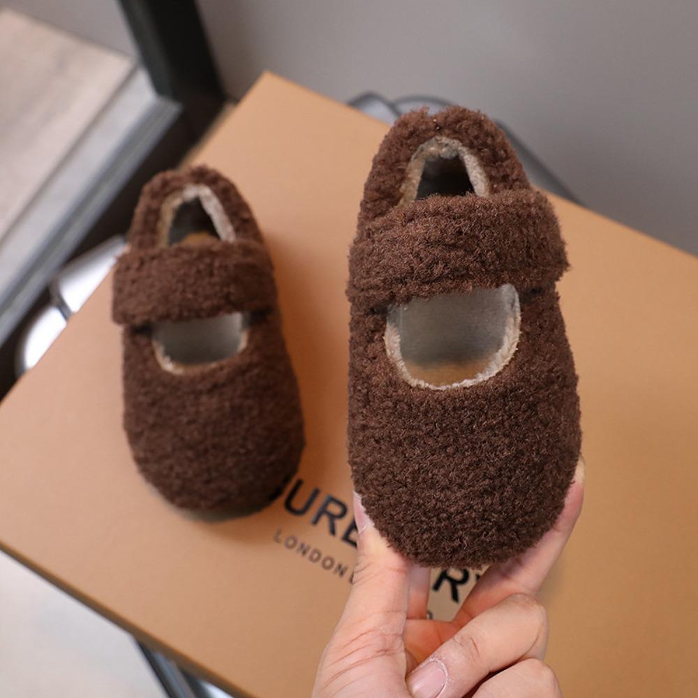 Non-Slip Fleece Fur Shoes Warm Winter Shoes Fashion Children Flat Shoes  Kids