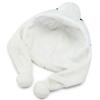 WHITE FANG Cold Protection Panda CA355 Autumn/Winter Hat, Cap, Animal, Cute, Fun, Brushed, Men's, Women's, (White)