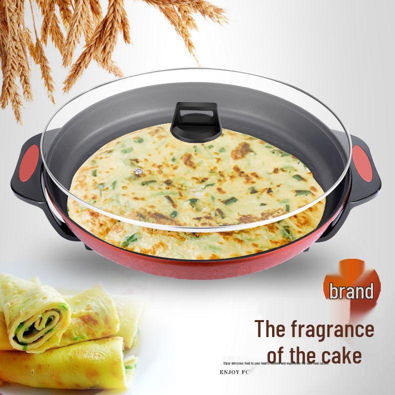 Extragroße antihaftbeschichtete elektrische Grillplatte: Multifunktionale Pfanne zum Frittieren & Backen für Pfannkuchen & Roti