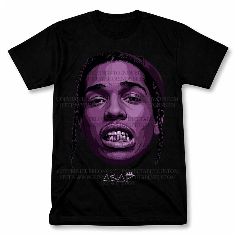 ASAP Rocky T-Shirt Asap Mob 90 s Hip Hop Graphic T Shirt Vintage Rapper Tee 4XL