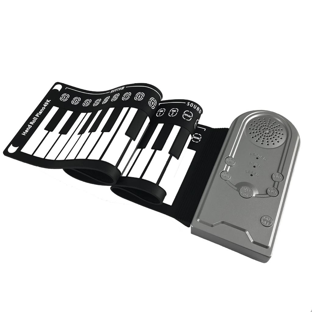 49-Key Silicone Foldable Piano for Beginners - Portable Electronic Keyboard, Child-Friendly Gift