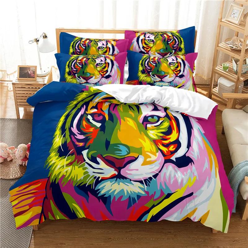 Set Letto Grizzy e i Lemming Ragazzi Ragazze Misura Singola Queen Copripiumino Federa Letto Bambini Adulti Moda Tessile per la Casa