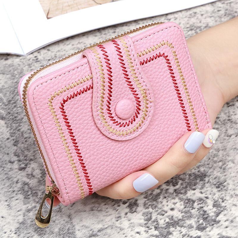 New Retro Minimalist Wallet for Women Multi-Card Zipper Buckle Fashion Coin Wallet Multi-functional Short Wallet Zero Wallet