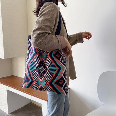 Large Capacity Woven Bag Female Autumn and Winter New Female Bag Atmospheric Shoulder Handbag Fashion Korean Tote Bag