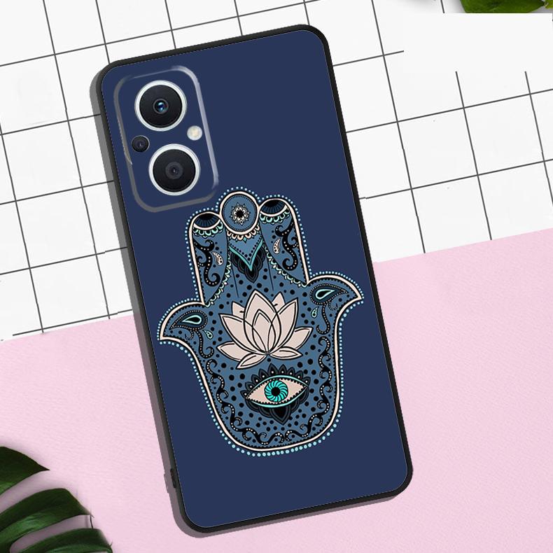 Hamsa Hand Of Fatima Case For OPPO Reno 13F 12F 11F 8T 7 8 10 11 12 13 Pro OPPO Find X8 X6 Pro X3 X5 Lite Cover