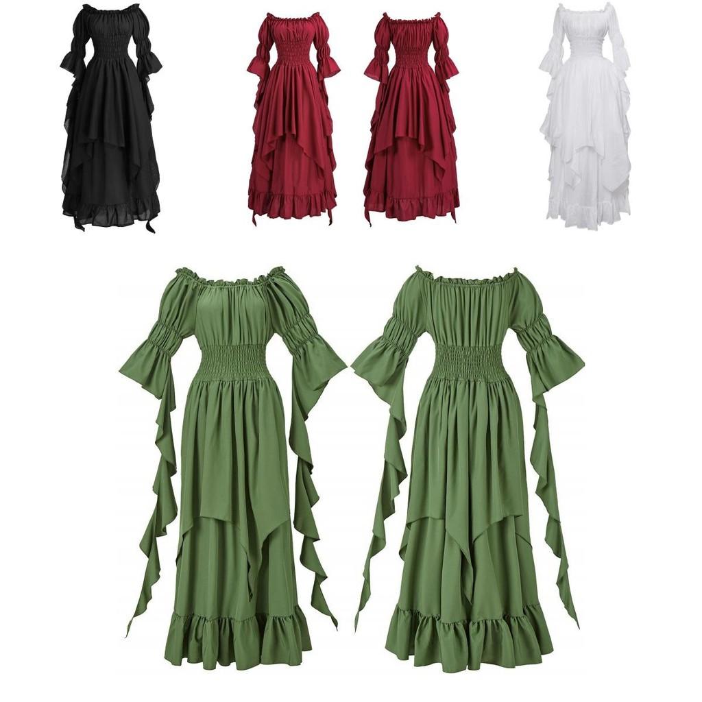 Renaissance Gothic Alluring Dress For Women Stunning Stage Costume In Black Burgundy White